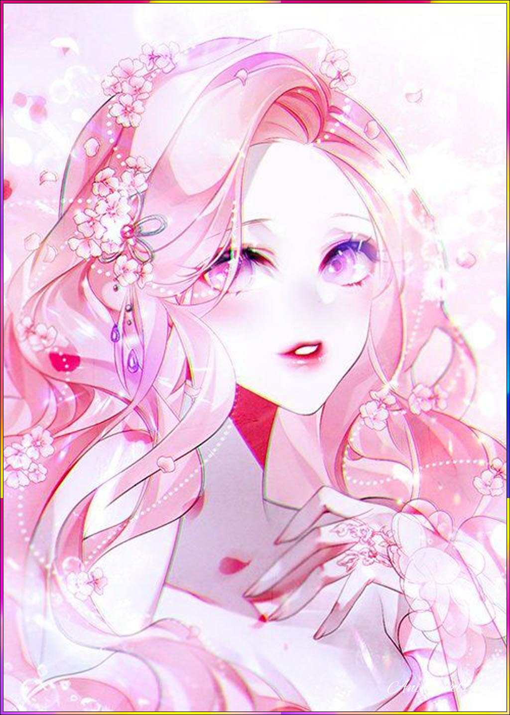 pink hair girl anime

