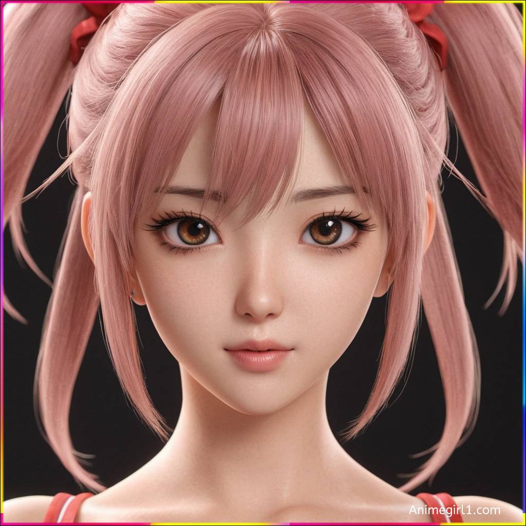 pink hair anime girl
