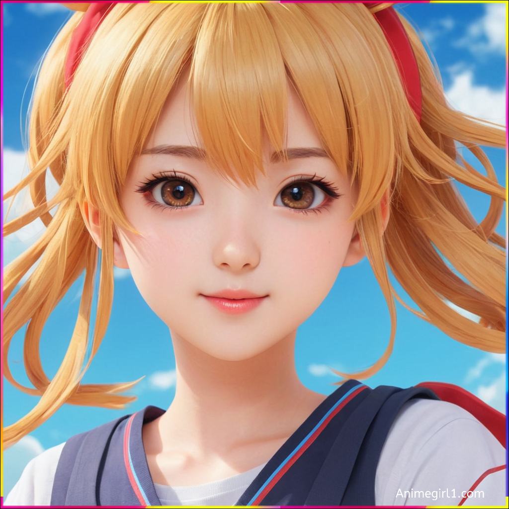 anime girl with orange hair

