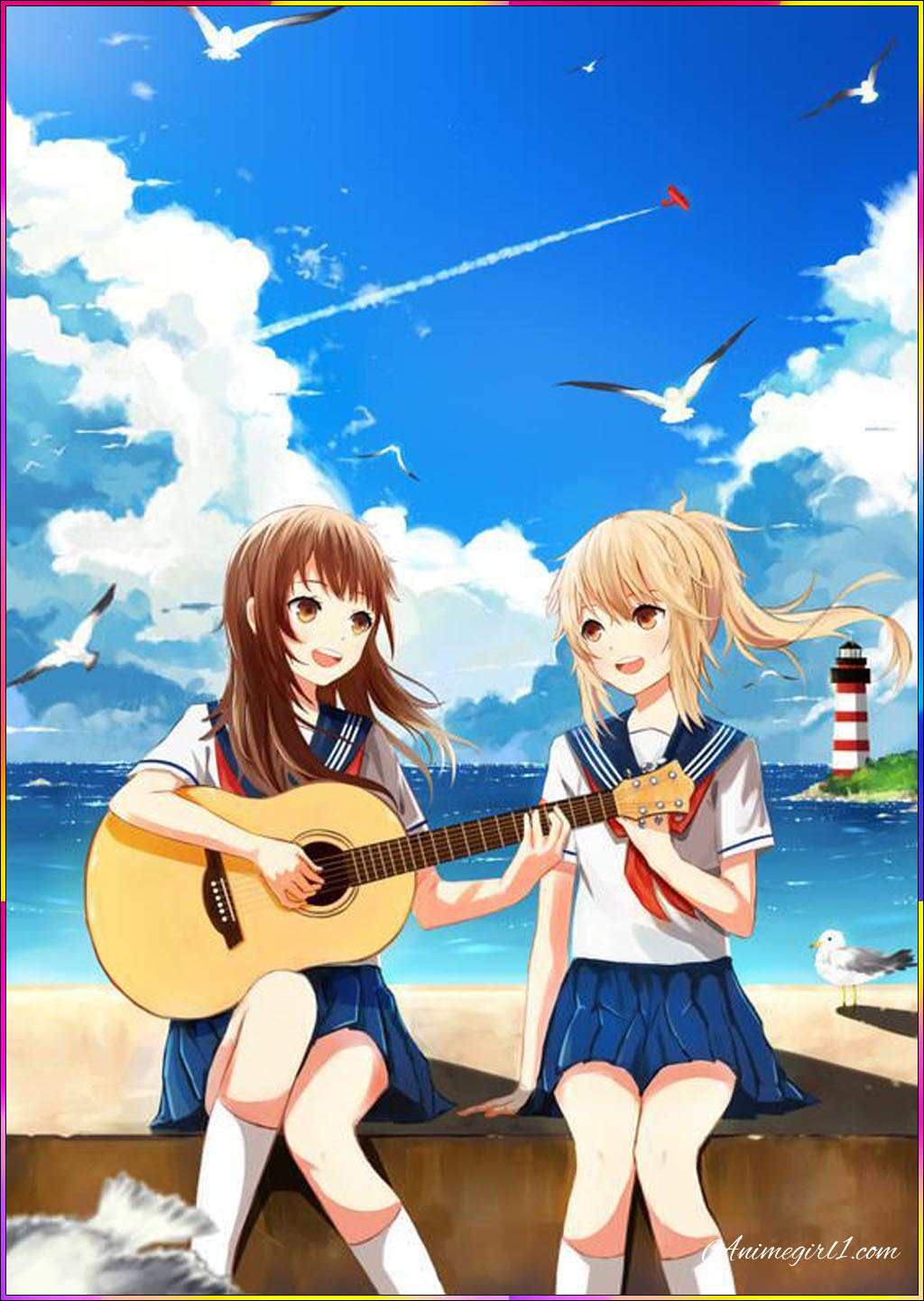 anime girl singing