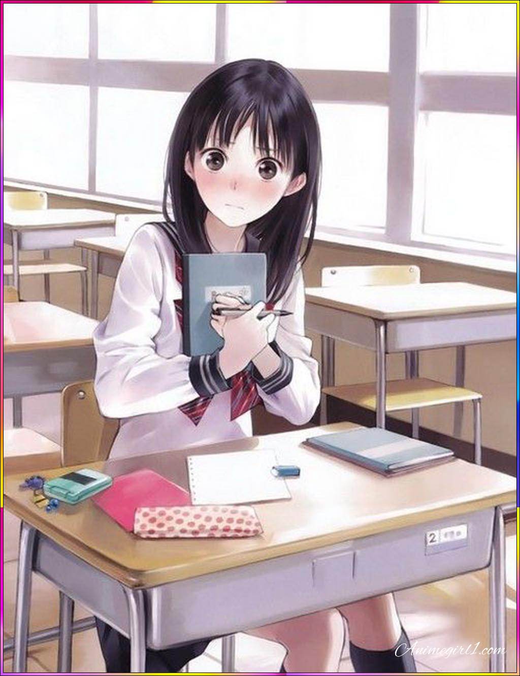 anime girl in class