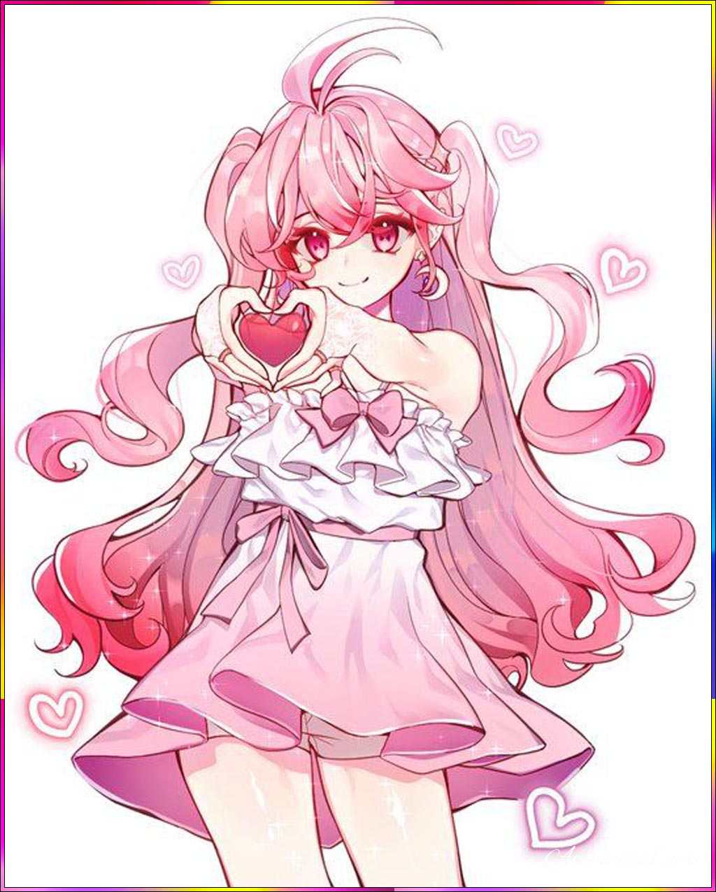 pink anime girl
