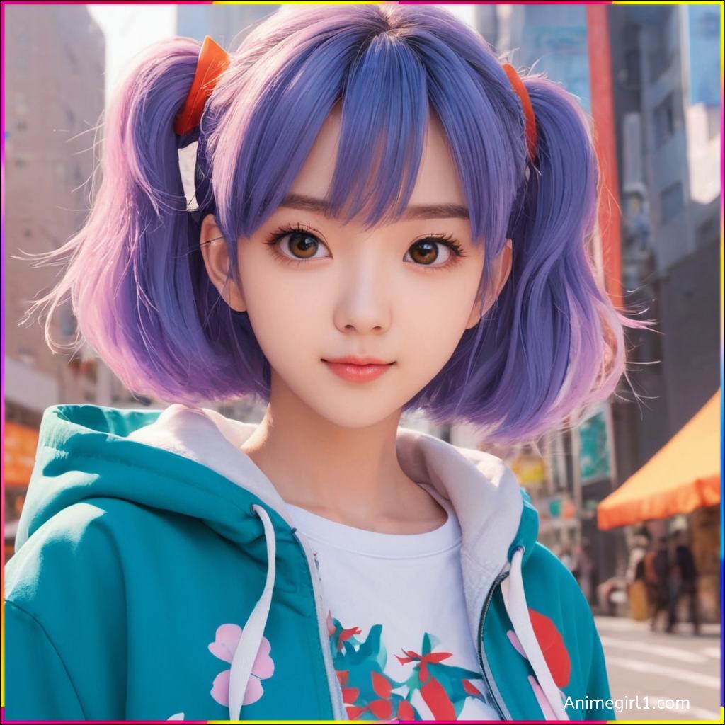 little cute anime girl
