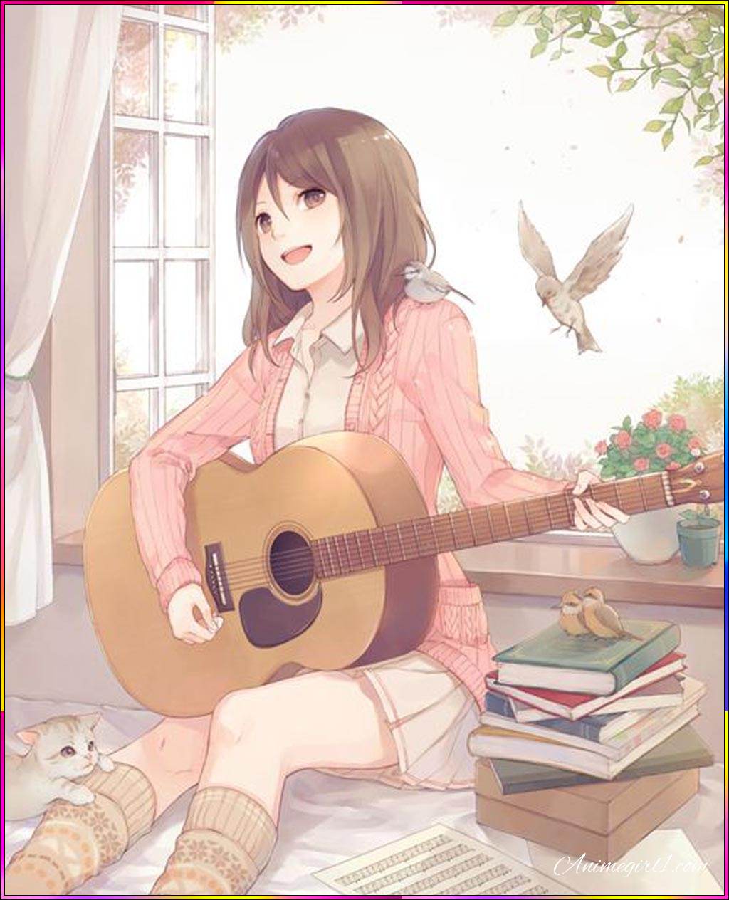 anime girl guitar pic