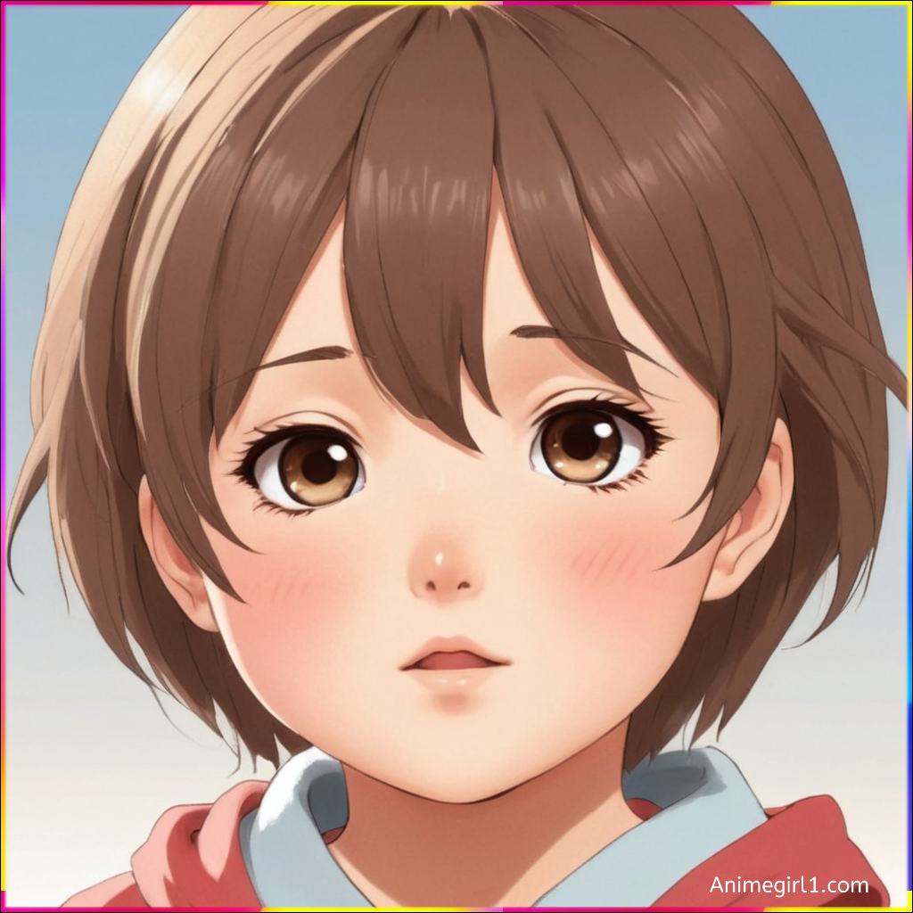 anime girl baby with short hair