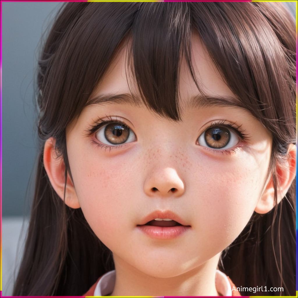 little anime girl face