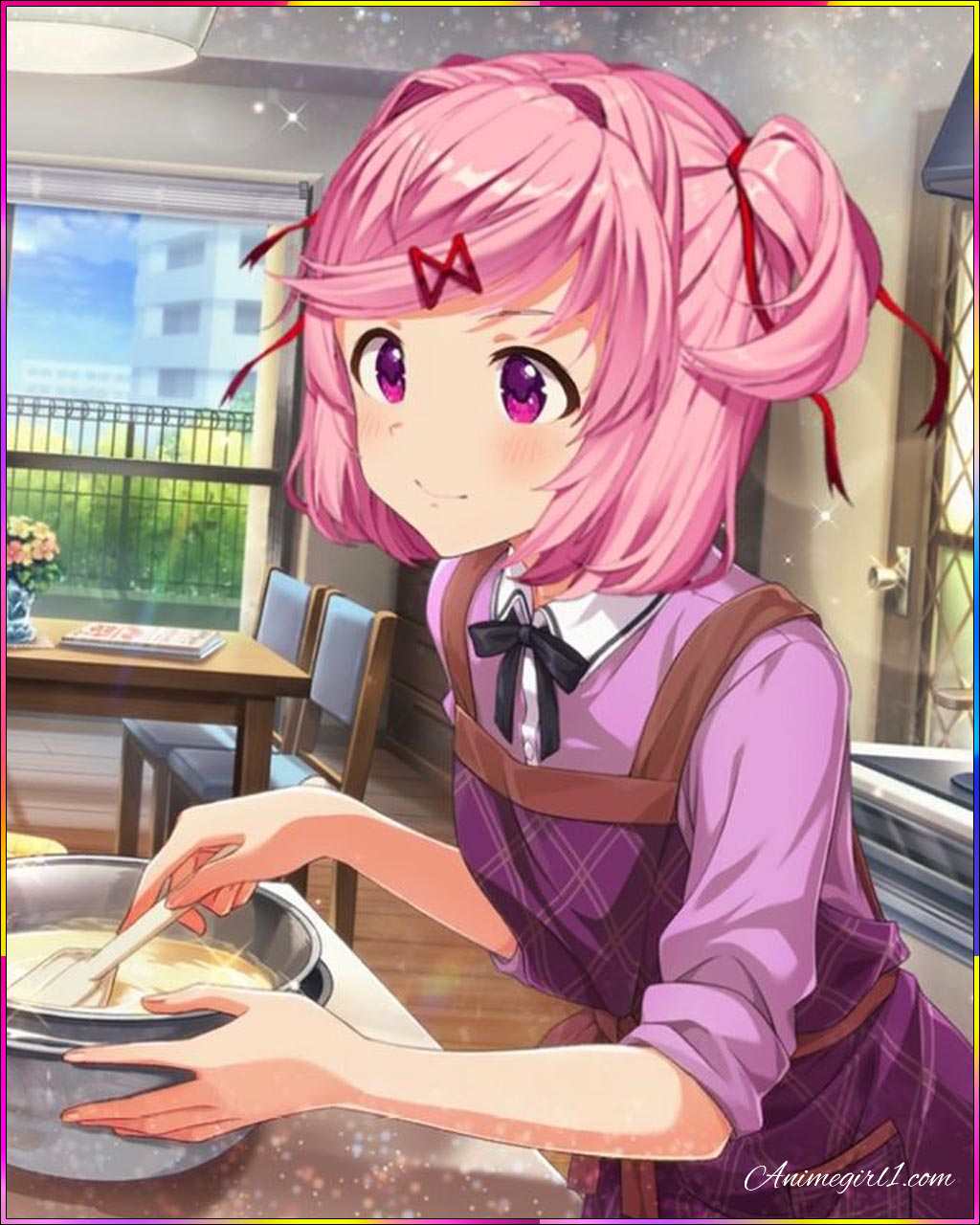 anime girl cooking